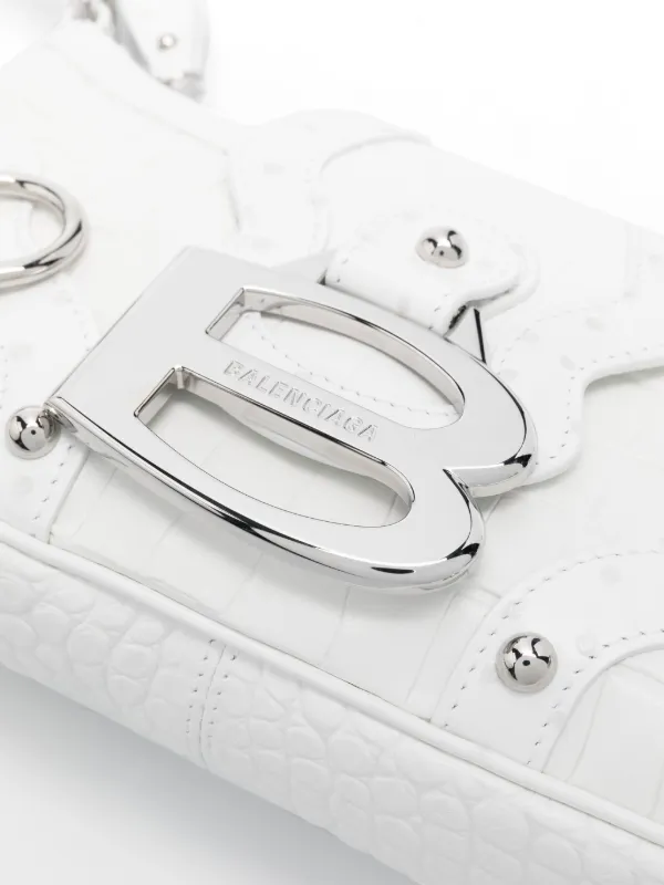 BALENCIAGA(バレンシアガ) ホワイト ピンク ロゴ ストラップ