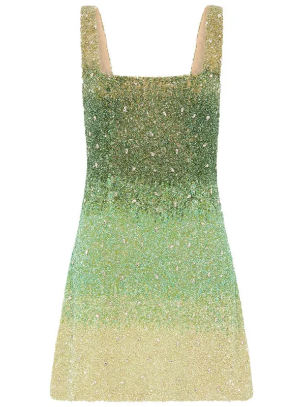 rachel gilbert green beaded dress Kaito Mini | Color:Berry Bliss shoulder design adorned with in stock color filter:Orange Black And White Embroidered