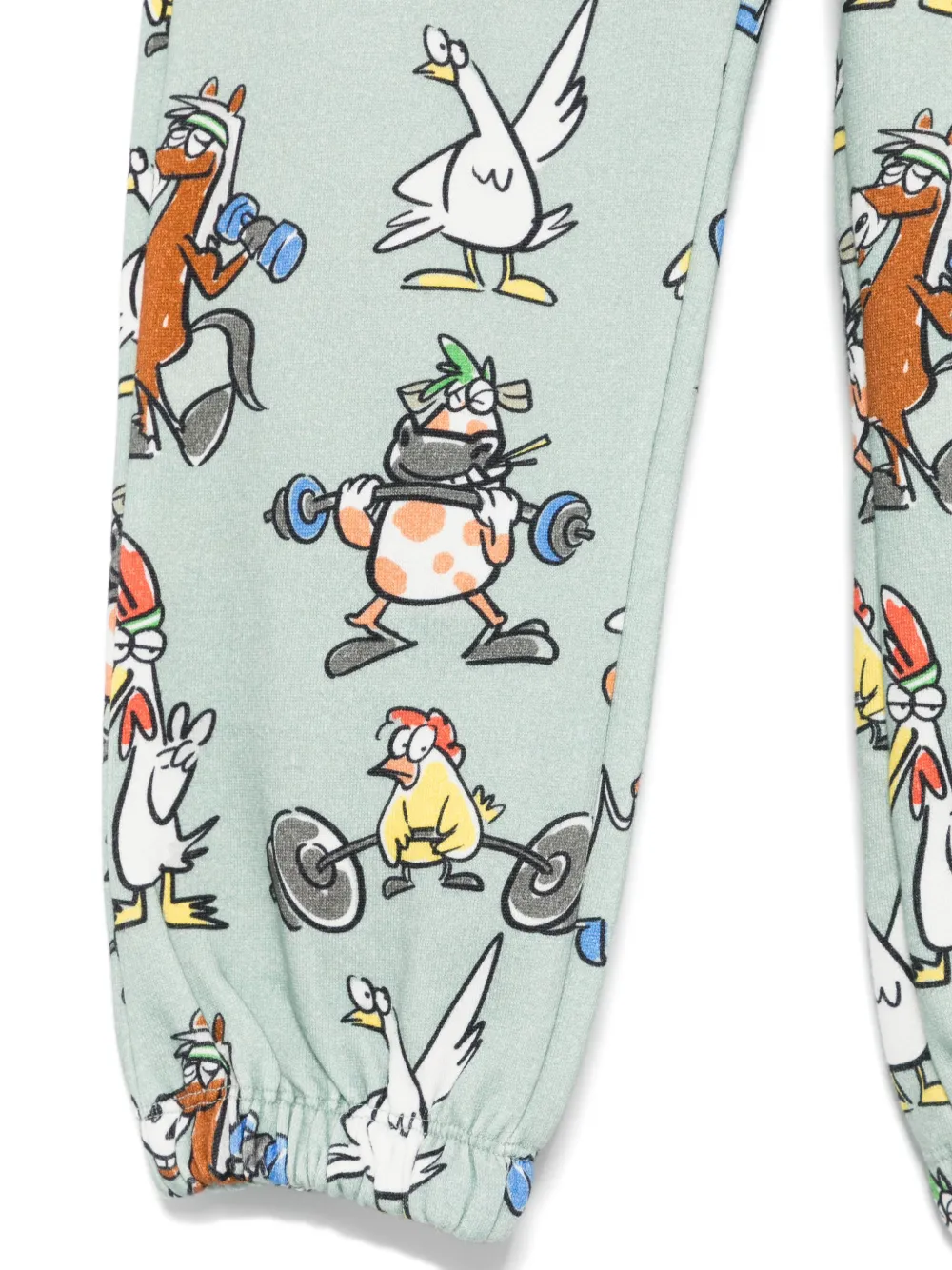 Stella McCartney Kids Trainingsbroek met dierenprint Groen