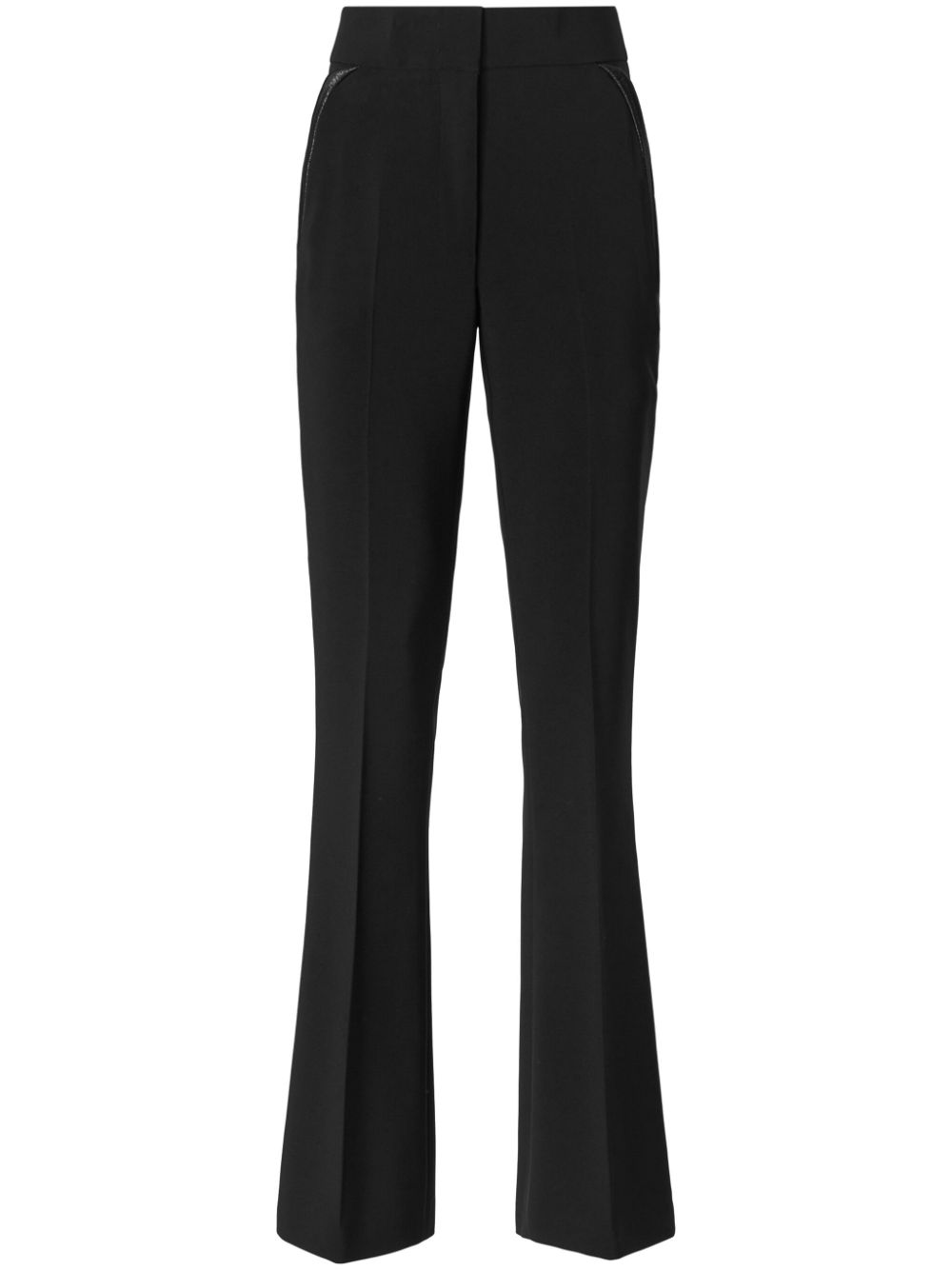 Genny flared tailored trousers – Black