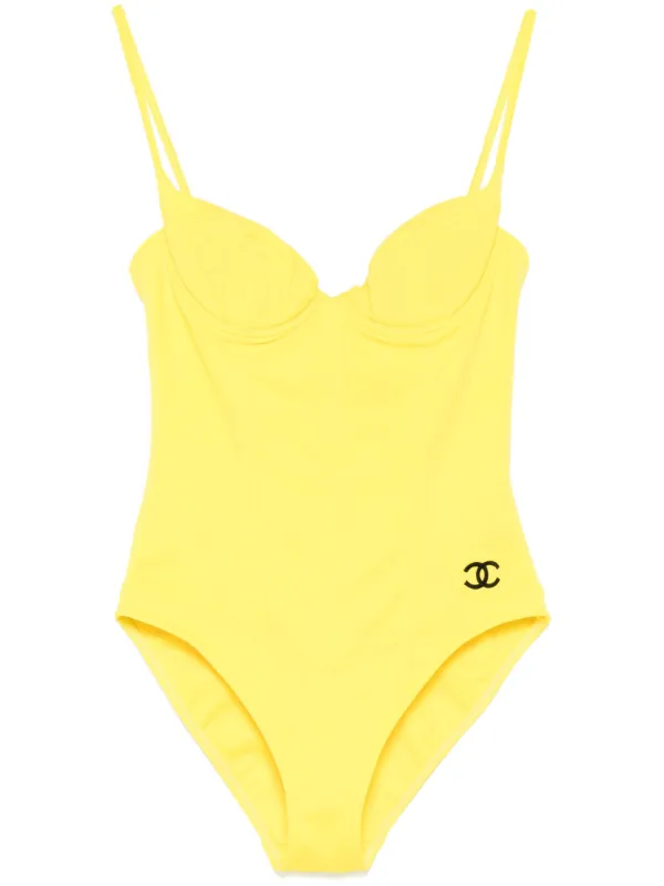 Chanel bikini top S.34 Black and White | Monogram Paris