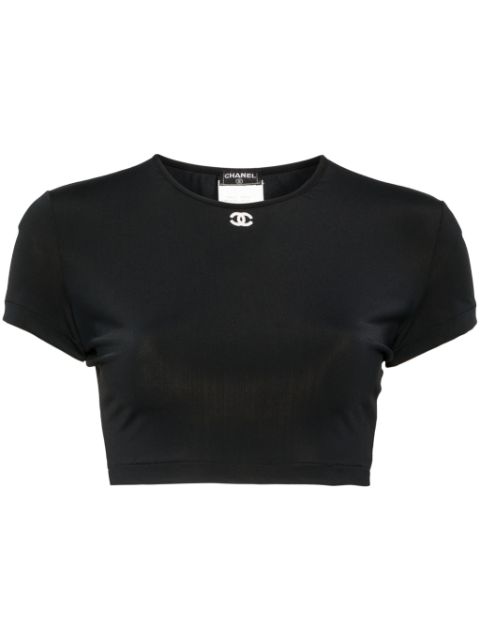 HOT SALE CHANEL 1995s cropped T-shirt Women