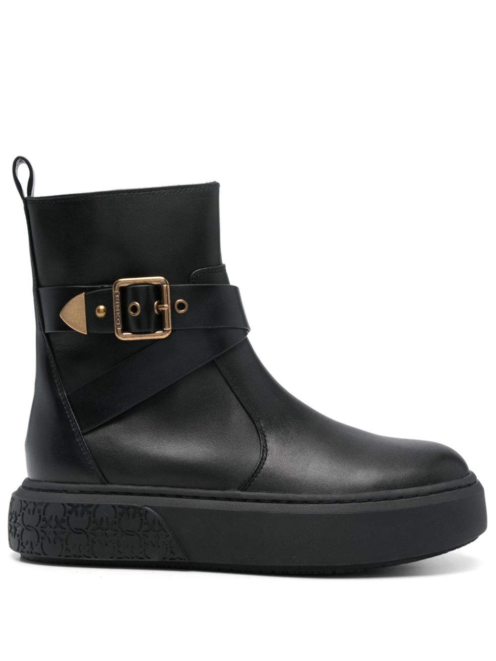 PINKO leather boots Black