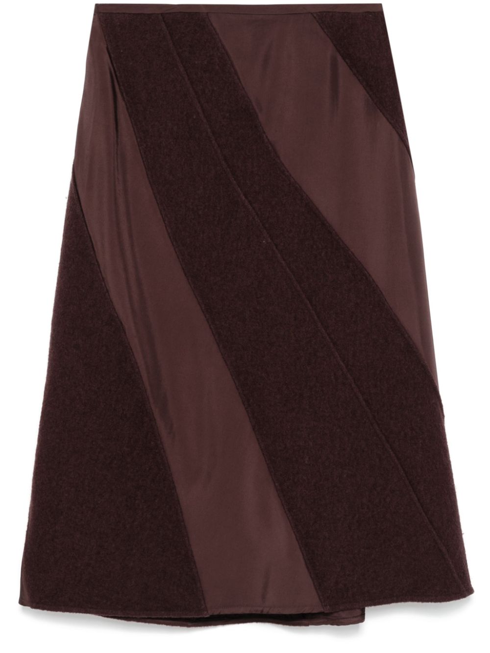 panelled-design midi skirt