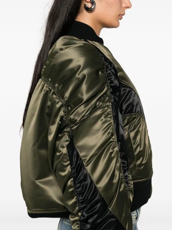 Silk Green Bomber Jacket Gucci Green Bomber Clearance