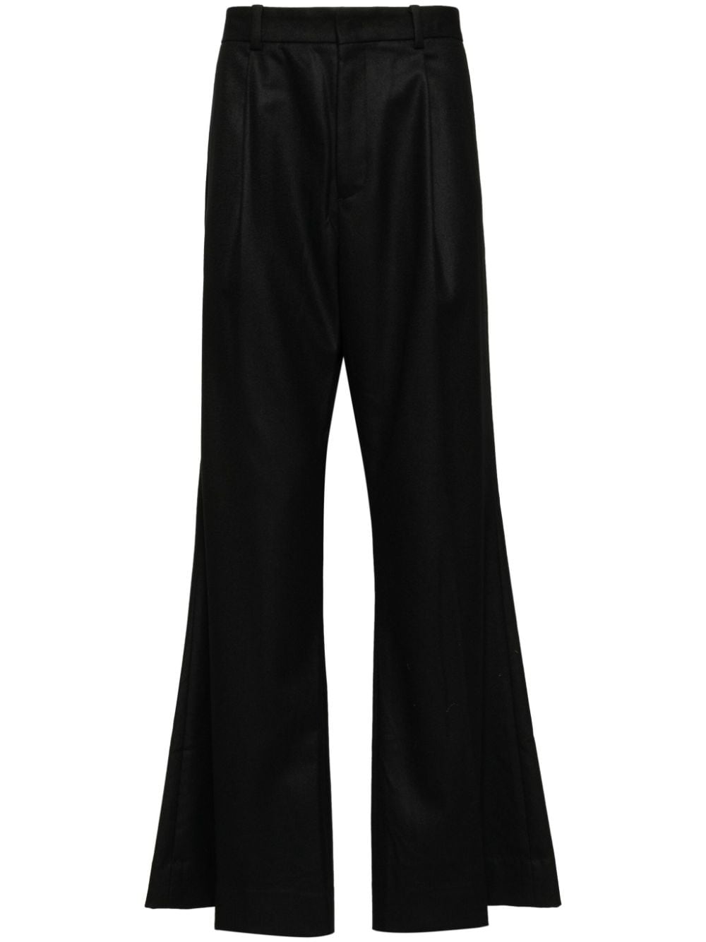 Shop Juunj Bootcut Trousers In Black