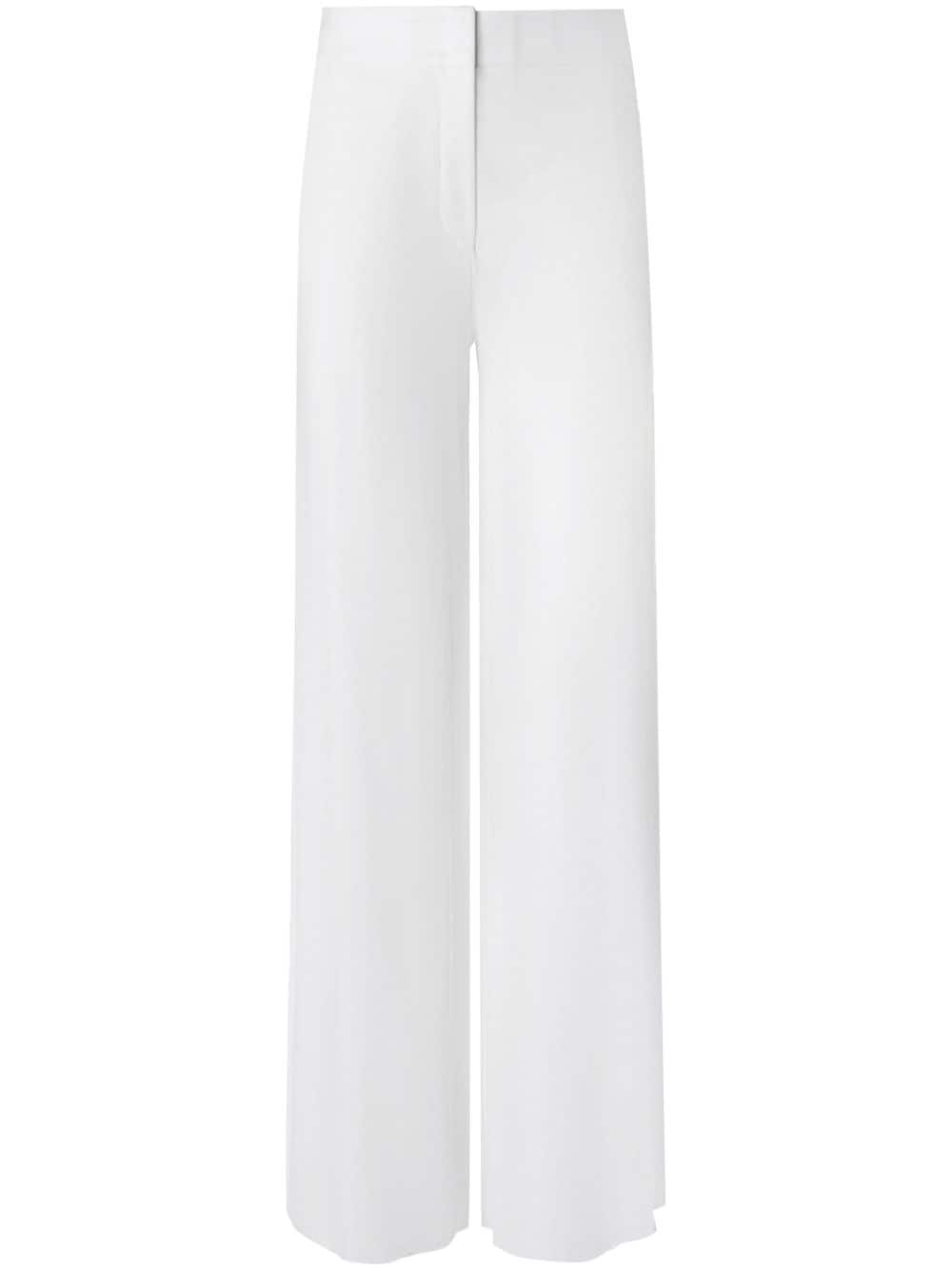 Shop Genny Crepe Trousers In White