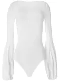 Genny semi-sheer bodysuit - White