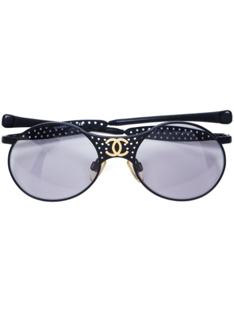 CHANEL 2000s CC logo sunglasses Women