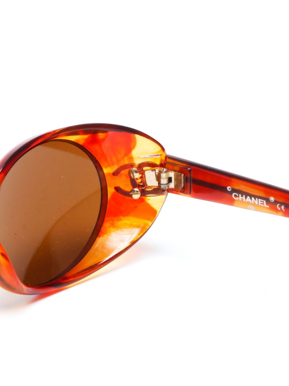 CHANEL 2000s tortoiseshell-effect sunglasses Women