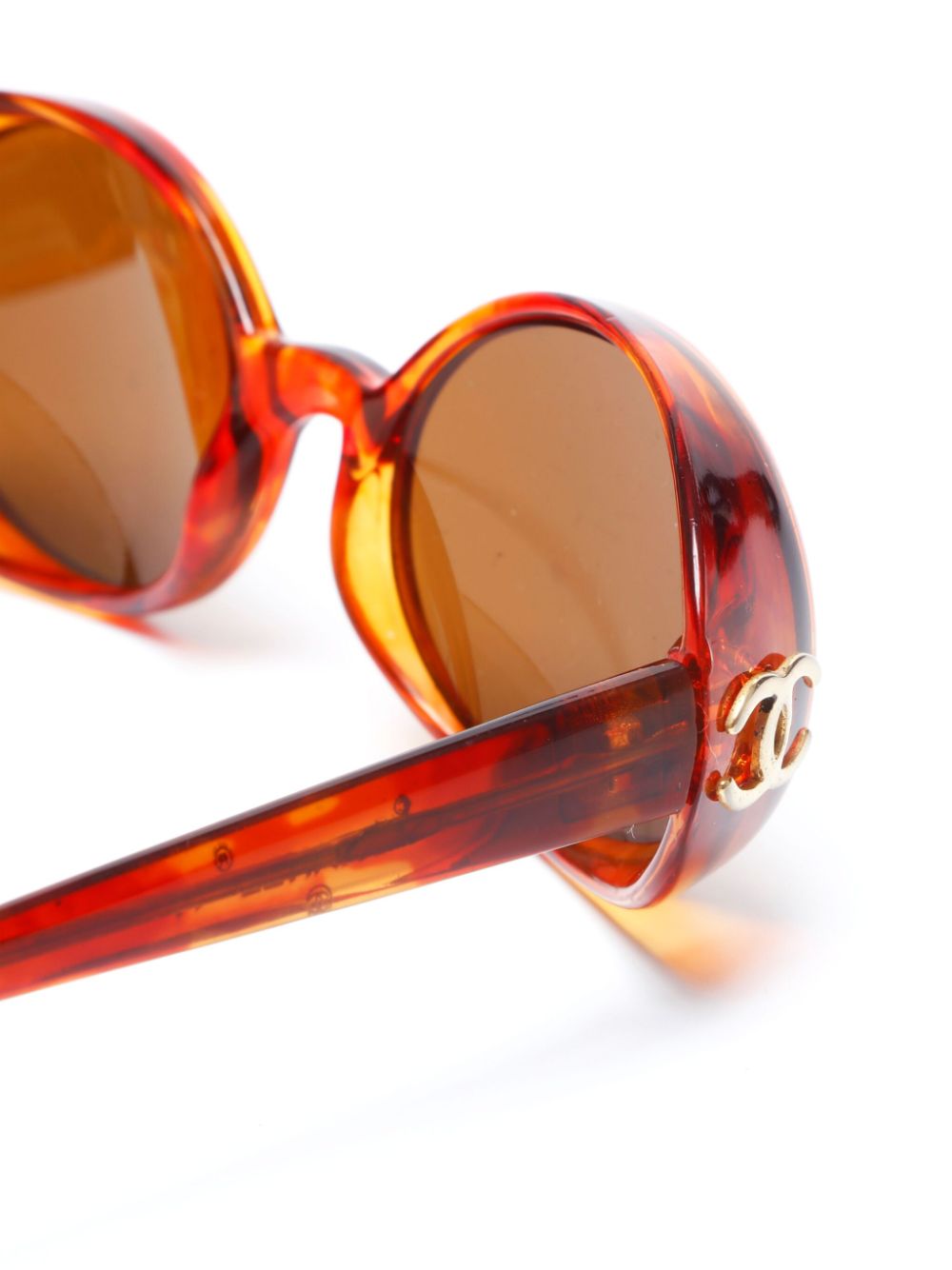 CHANEL 2000s tortoiseshell-effect sunglasses Women