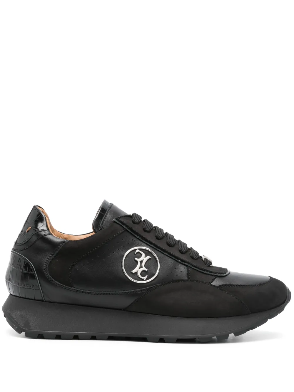 Billionaire croc effect Panel Sneakers Black FARFETCH