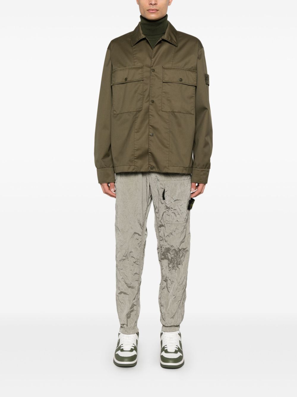 Stone Island Jack met Compass-logopatch - Groen