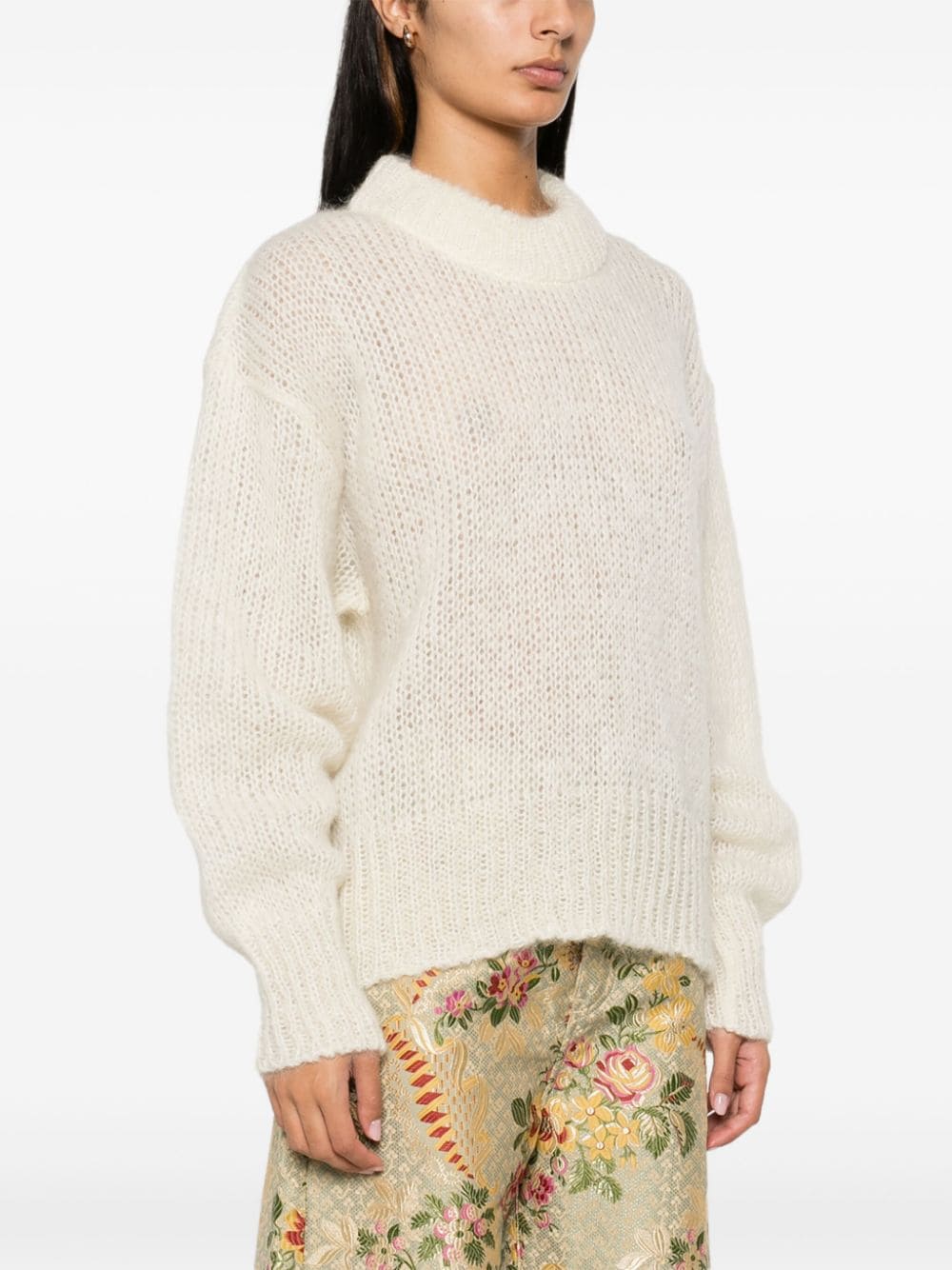 Shop Marques' Almeida Crew-neck Sweater In White