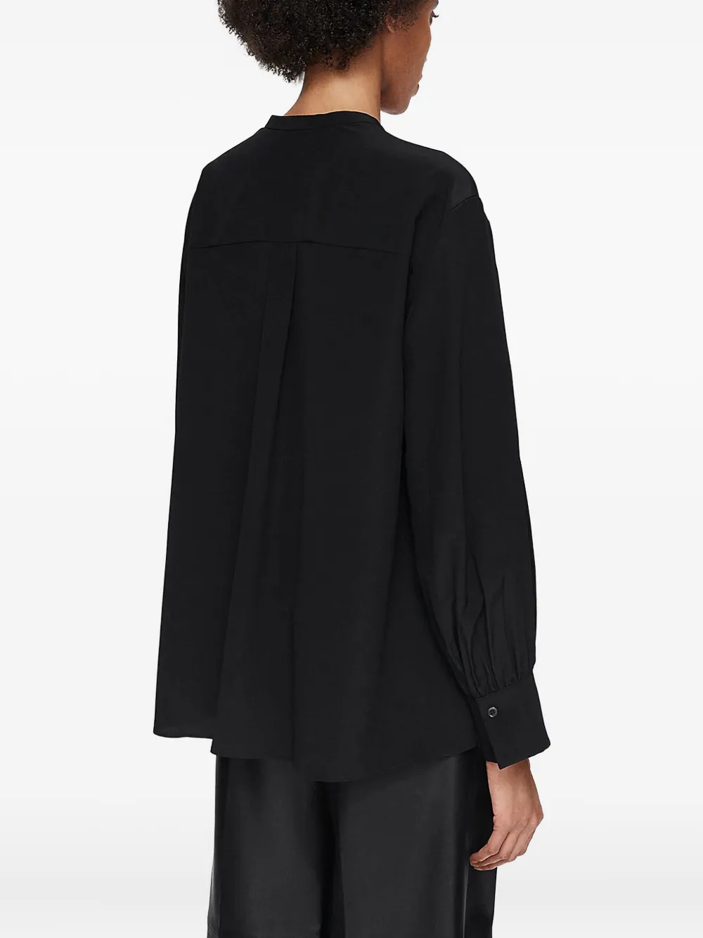 JOSEPH Blouse met ballonmouwen en V-hals Zwart