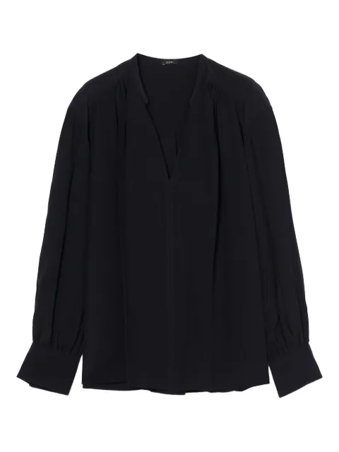 JOSEPH V-neck balloon-sleeve blouse