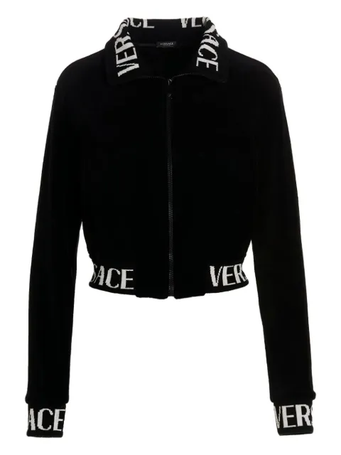Versace logo-detail zip-up jacket