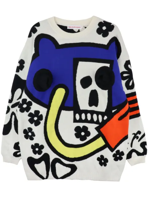 Walter Van Beirendonck suéter con motivo Android
