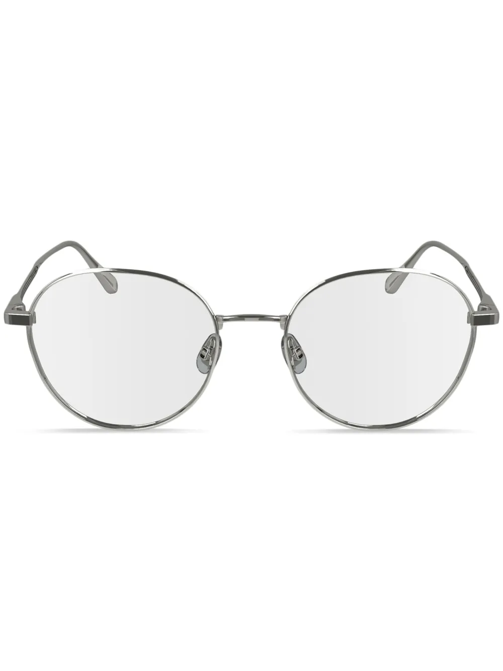 Calvin Klein round-frame glasses | Silver | Image 1