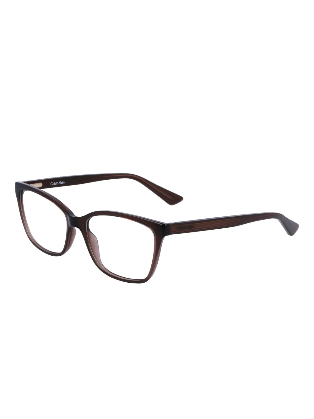 Calvin Klein Bril met rechthoekig montuur Bruin