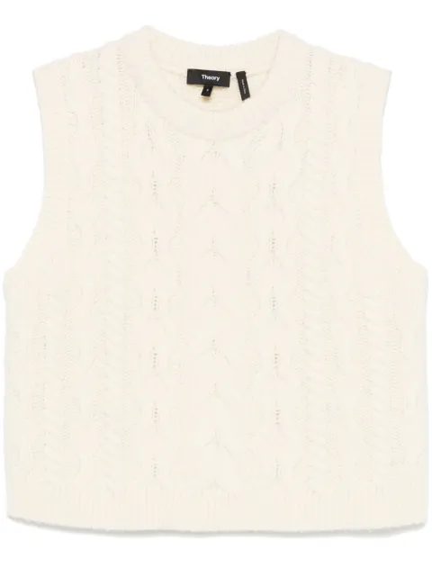 Theory cable-knit vest