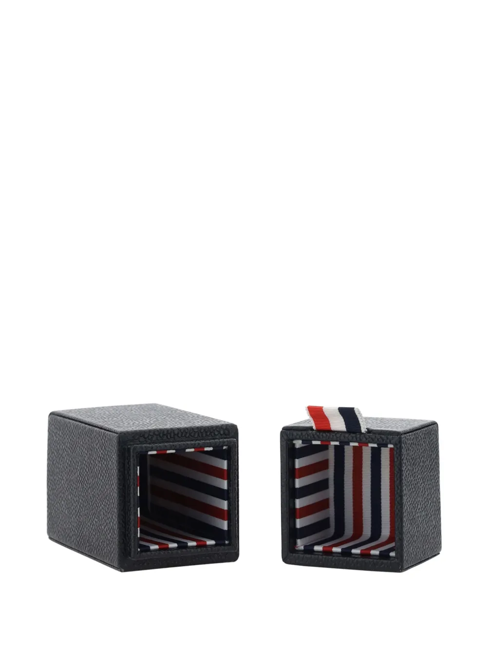 Shop Thom Browne Leather Perfume Case In Black