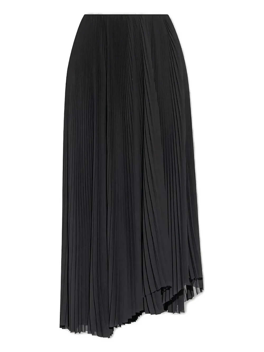 Balenciaga pleated asymmetric-hem midi skirt | Black | Image 1