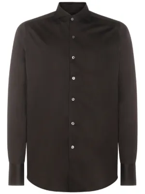Giorgio Armani Seersucker Zip Shirt | Blue | FARFETCH