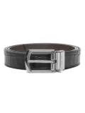 Michael Kors crocodile-embossed reversible belt - Black