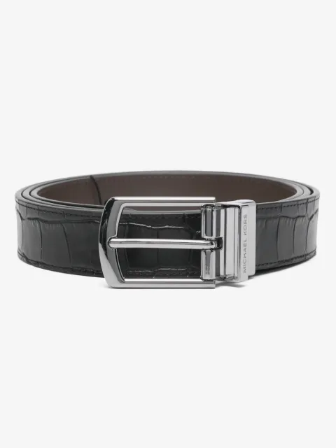 Michael Kors cinturón reversible con efecto de piel de cocodrilo