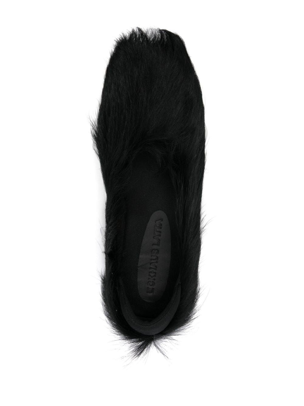 Shop Eckhaus Latta Leather Ballerina Shoes In Black