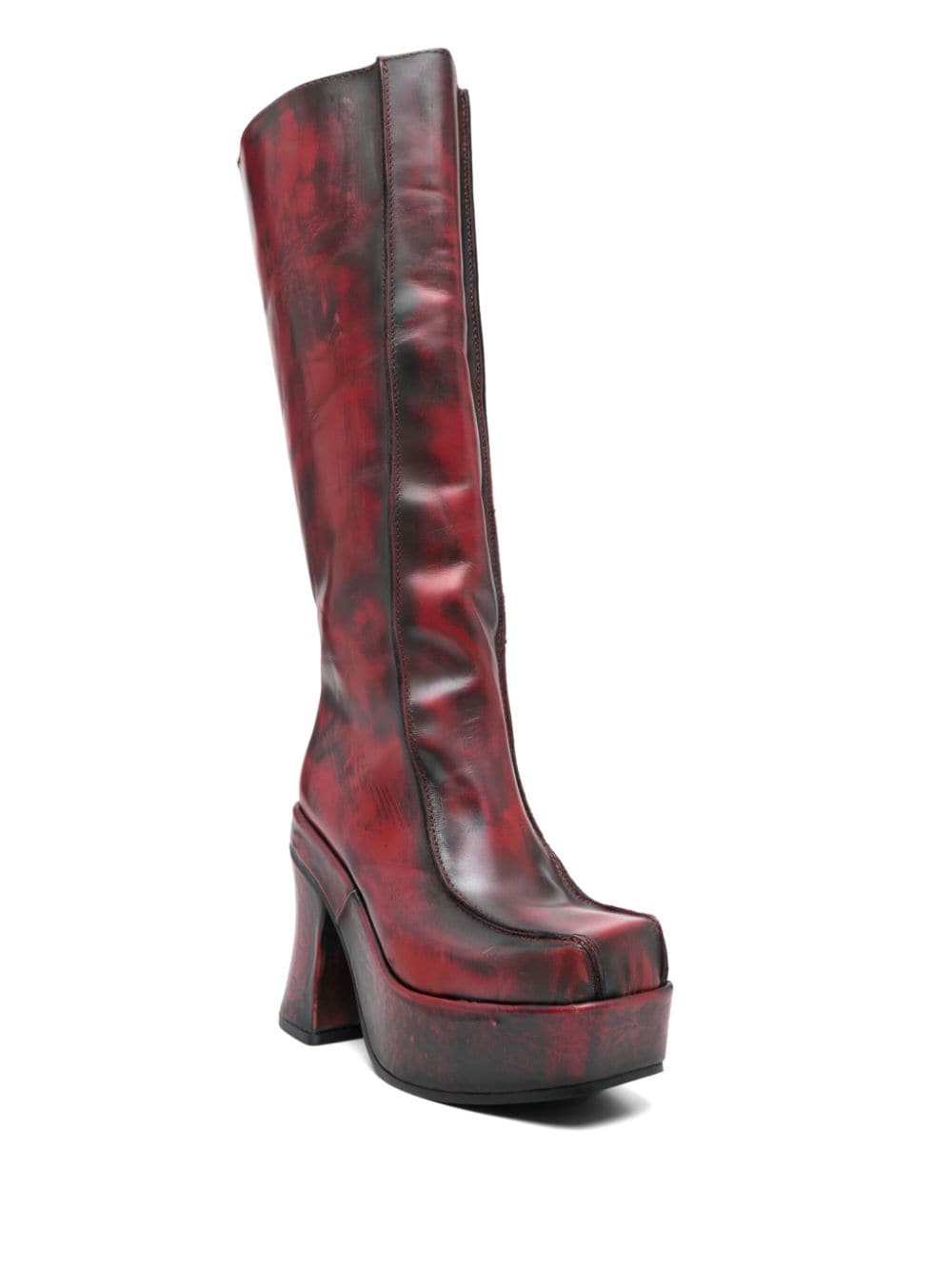 Shop Eckhaus Latta 110mm Climax Boots In Red