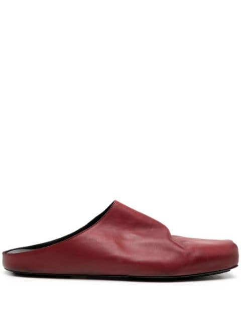 Uma Wang square-toe leather slippers