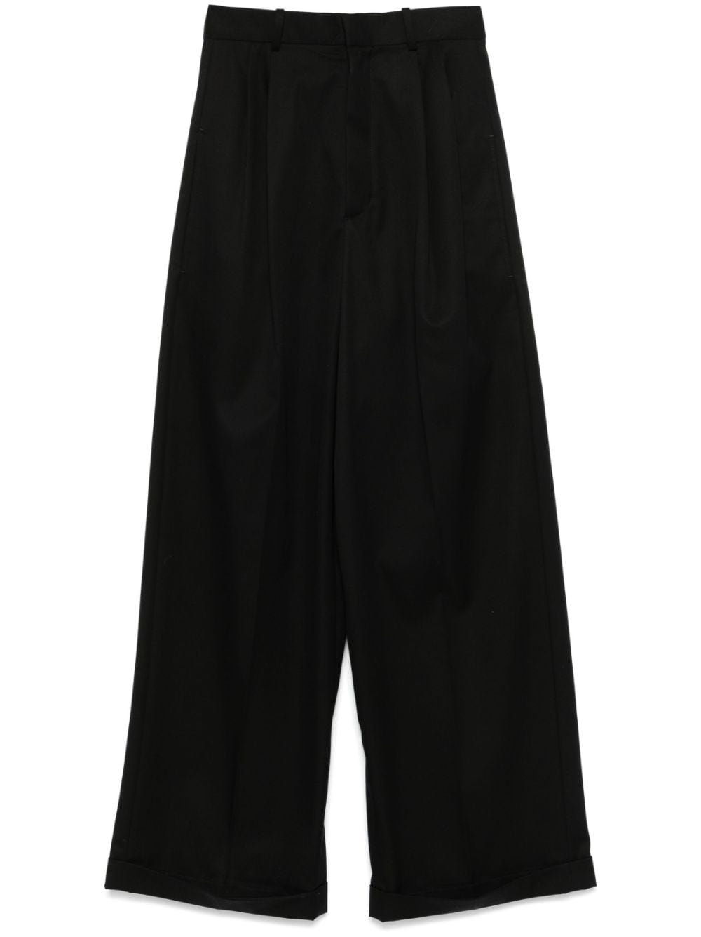 Shop Loewe Pleated Trousers In Schwarz