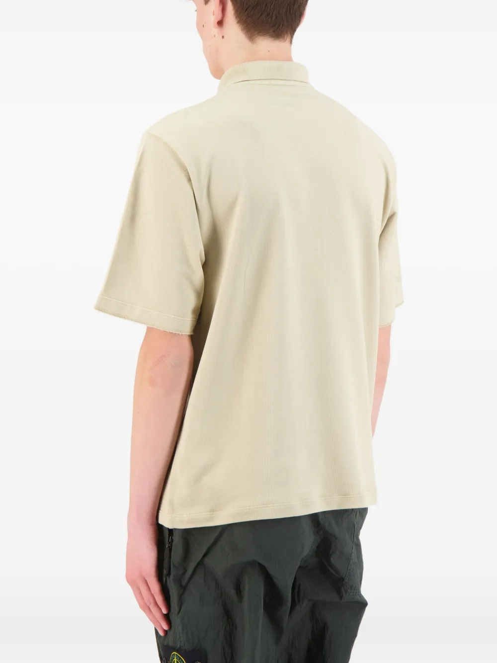 Stone Island Ghost Short-sleeve Polo Shirt In Neutral