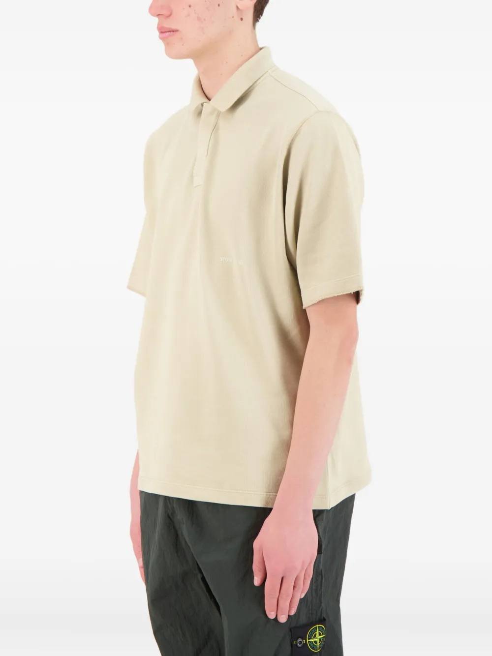 Stone Island Ghost Short-sleeve Polo Shirt In Neutral