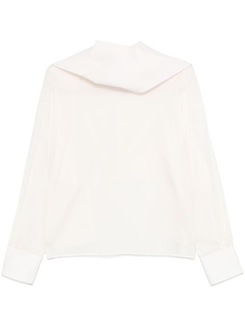 Carven blusa con detalle de pañuelo