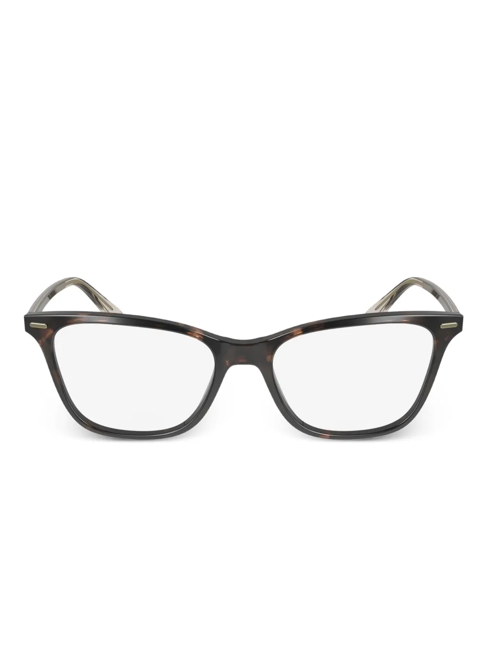 Calvin Klein tortoiseshell square-frame glasses | Brown | Image 1