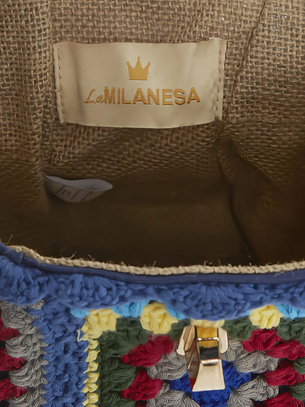 La Milanesa Crochet-knit Tote Bag In Multi
