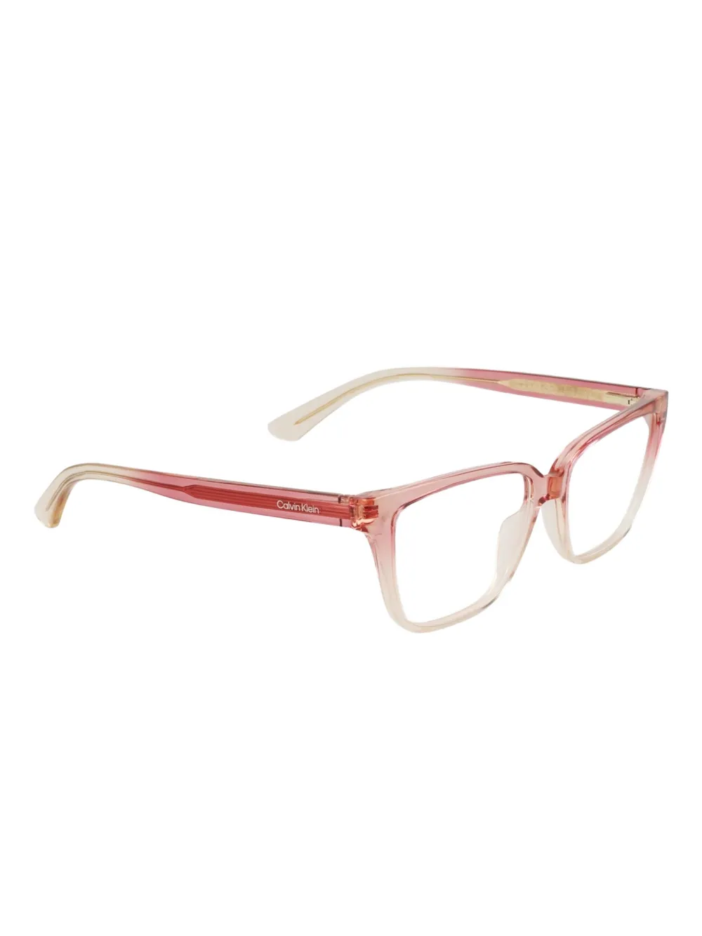Calvin Klein Bril met rechthoekig montuur en ombré-effect Roze