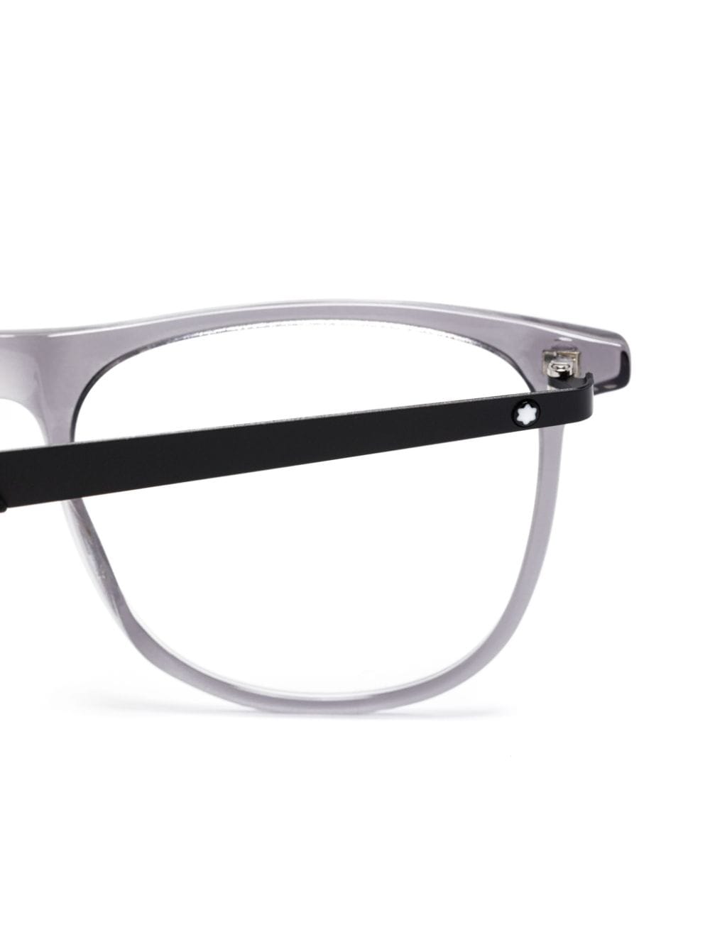 Shop Montblanc Square-frame Glasses In Silver