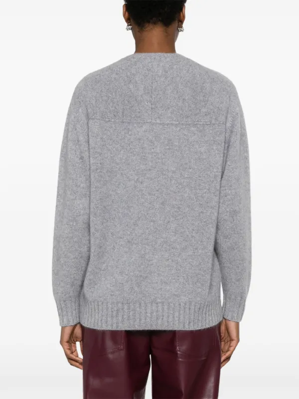 グレイソン　GREYSON ウール&カシミアセーター　M サイズ GRAYSCALE SULFUR DYED OVERSIZE KNIT（グレースケール