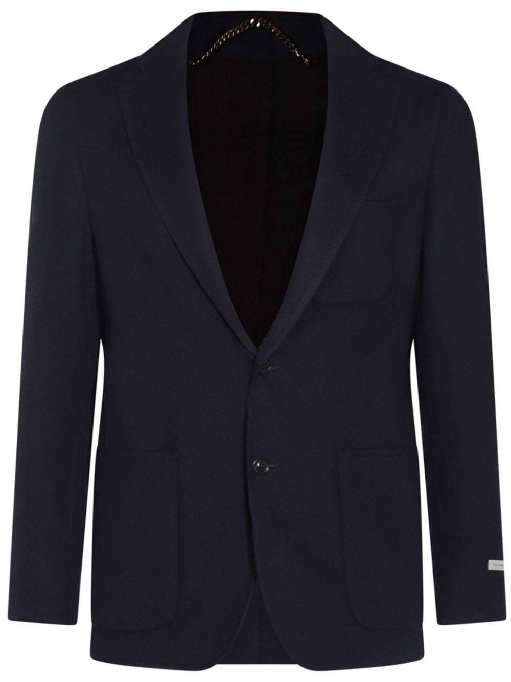 Shop Canali Notched Blazer In Blue