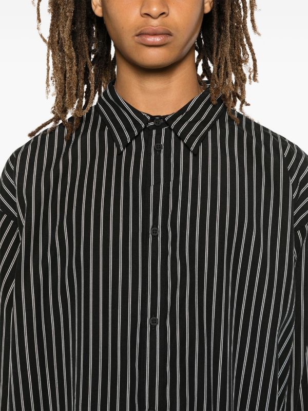 Balenciaga Striped Shirt | Black | FARFETCH AO