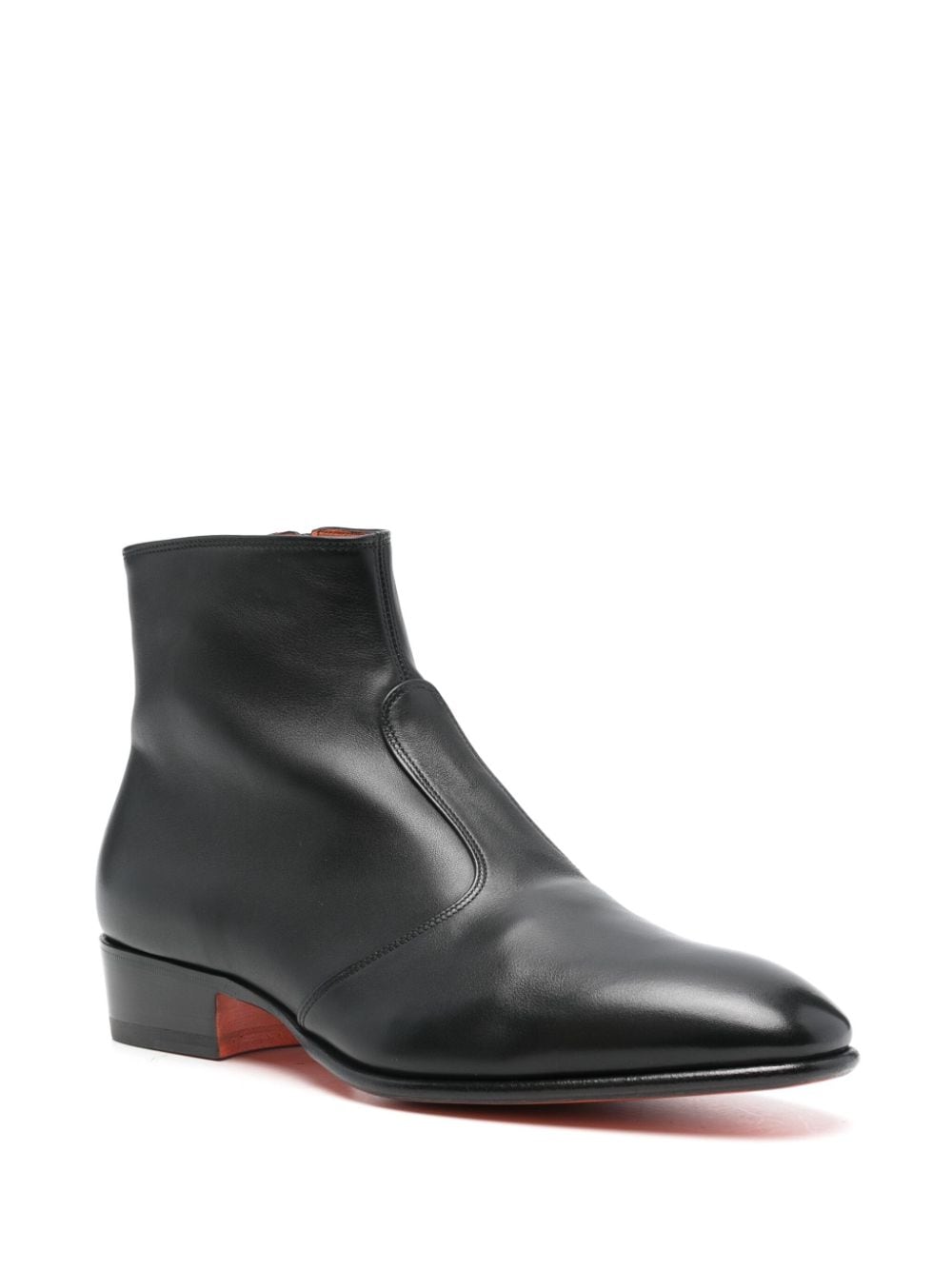 Shop Santoni Ankle Boots In Black