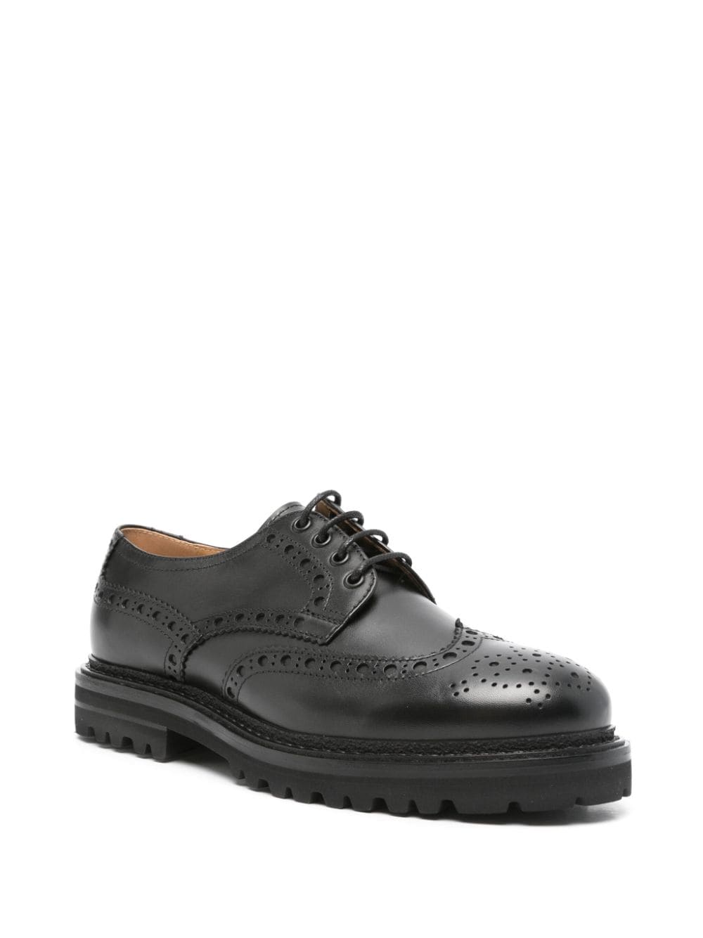 Henderson Baracco leather brogues Black