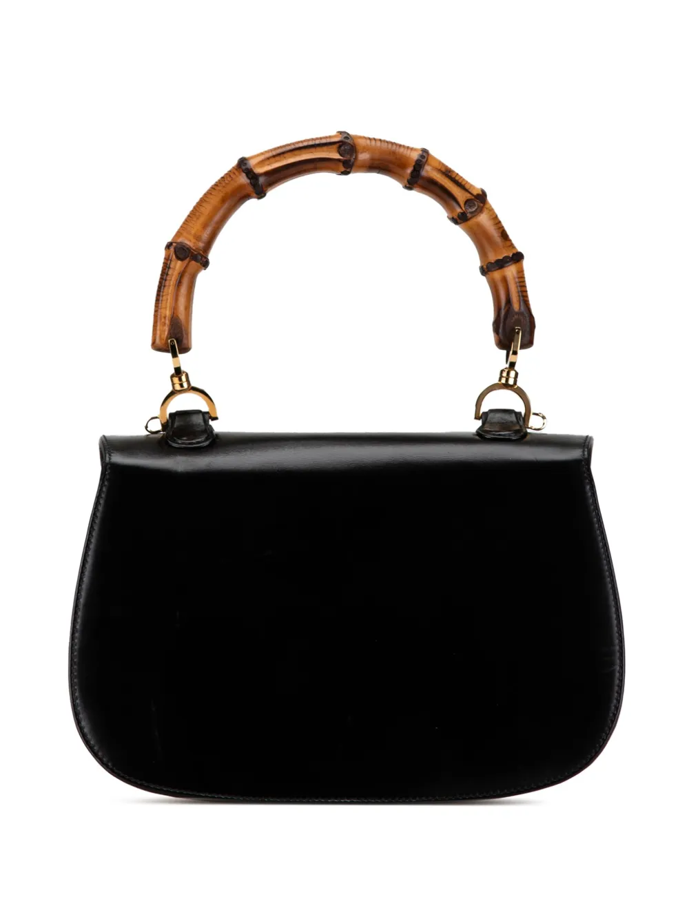 Gucci Pre-Owned 1900s kalfsleren Bamboo Night boekentas - Zwart