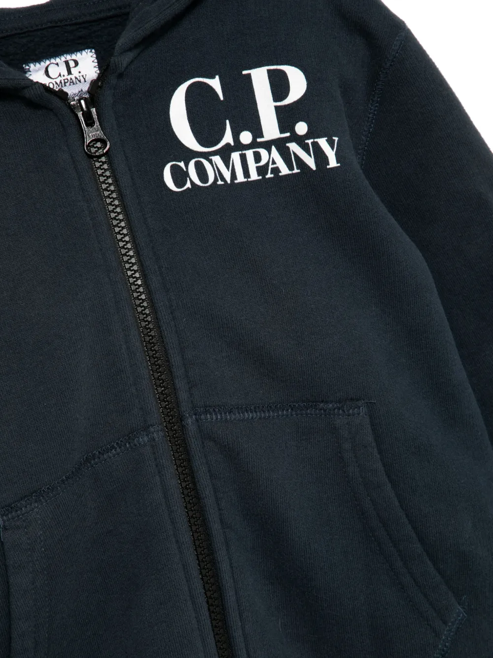 C.P. Company Kids Hoodie met rits Blauw