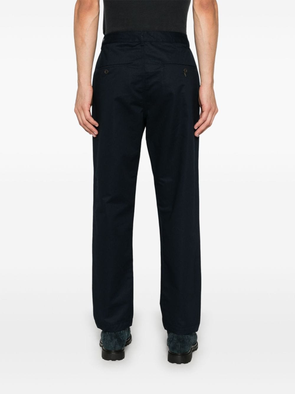 Shop Universal Works Military Chinos Trousrs In Blue