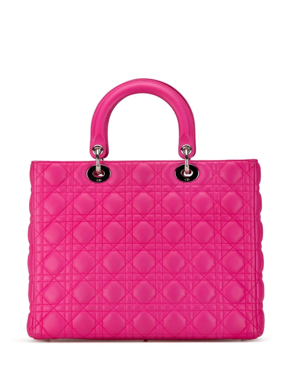 Christian Dior Pre-Owned 2011 grote leren Cannage Lady Dior schooltas - Roze